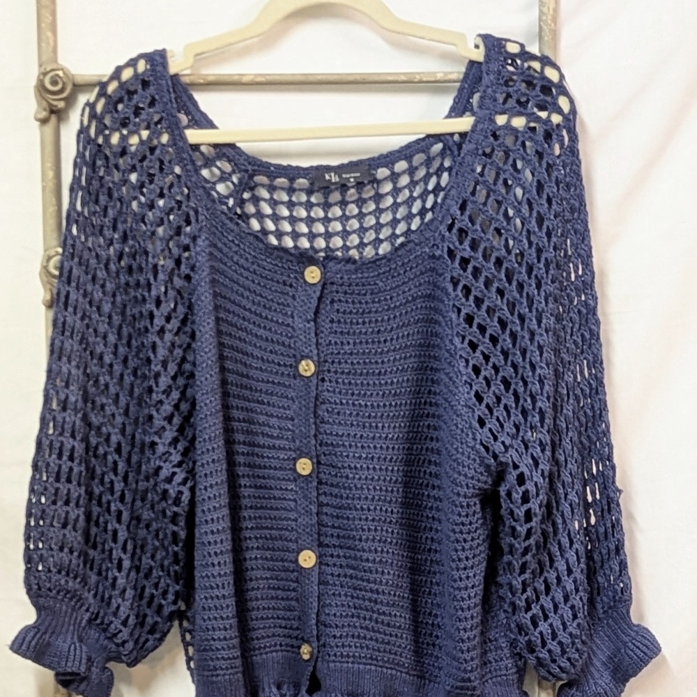 Women's Navy Blue Knit Sweater